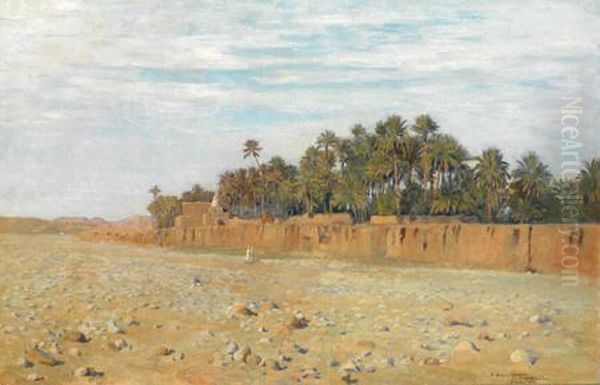 Promenade Devantl'oasis Oil Painting by Joseph-Felix Bouchor