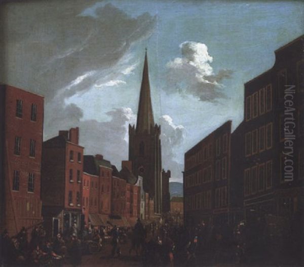 St. Patricks Cathedral, Dublin Oil Painting by William Sadler the Elder