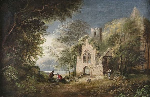 Tintern Abbey, Co. Wexford Oil Painting by William Sadler the Younger