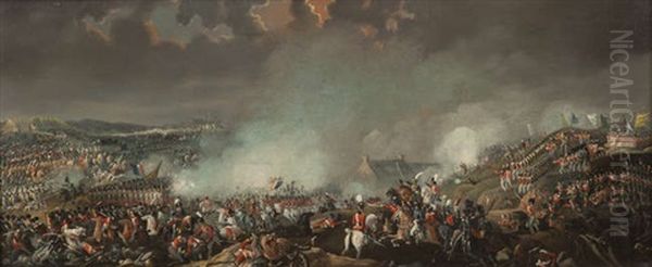 The Battle Of Waterloo Oil Painting by William Sadler the Younger