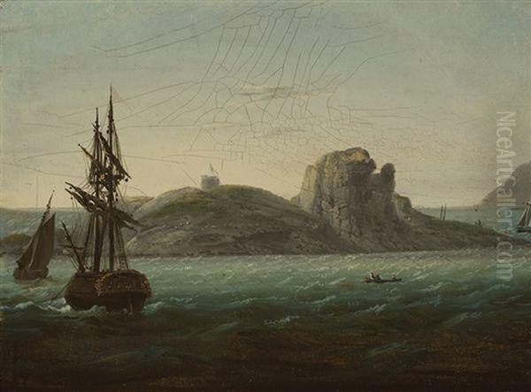 View Of Ireland's Eye Oil Painting by William Sadler the Younger