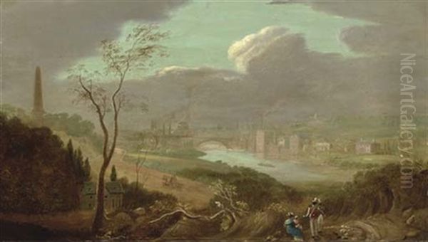 View Of Dublin From Phoenix Park Oil Painting by William Sadler the Younger