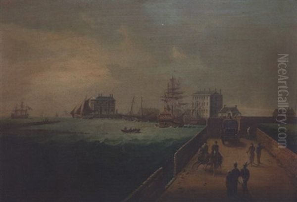 Ringsend, Dublin Oil Painting by William Sadler the Younger