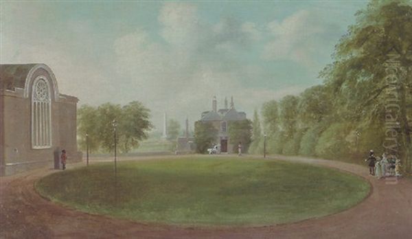 A View Of The Deputy Master's House At The Royal Hospital Kilmainham, Overlooking Phoenix Park Oil Painting by William Sadler the Younger