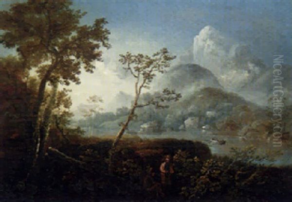 A View Of The Lower Lake Killarney With The Eagle's Nest Beyond Oil Painting by William Sadler the Younger