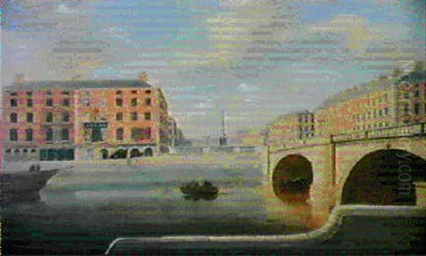 Sackville Street From Carlisle Bridge Oil Painting by William Sadler the Younger