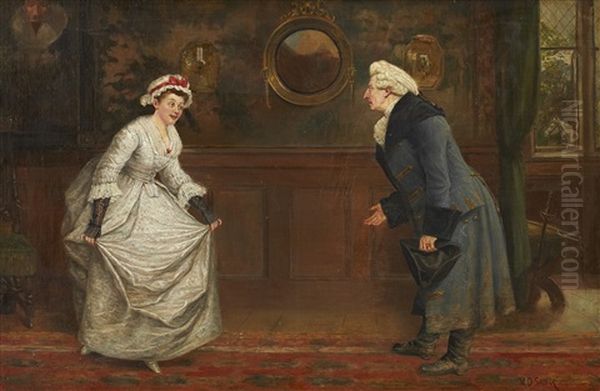 Artighetsvisit Oil Painting by Walter Dendy Sadler