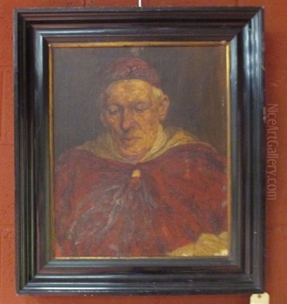 Cardinal Newman Oil Painting by Walter Dendy Sadler