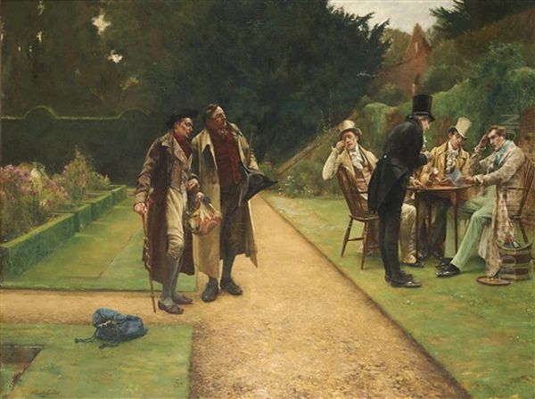 Uninvited Guests Oil Painting by Walter Dendy Sadler