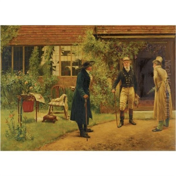 The Widow's Birthday Oil Painting by Walter Dendy Sadler