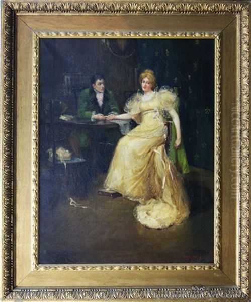 What Will The Answer Be Oil Painting by Walter Dendy Sadler