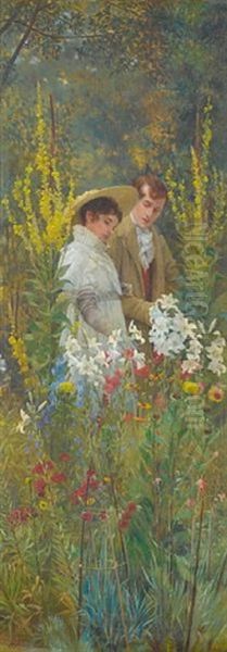 The Lovers Walk Oil Painting by Walter Dendy Sadler