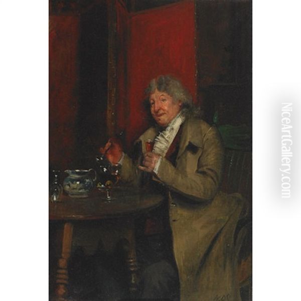 A Glass Of Toddy Oil Painting by Walter Dendy Sadler