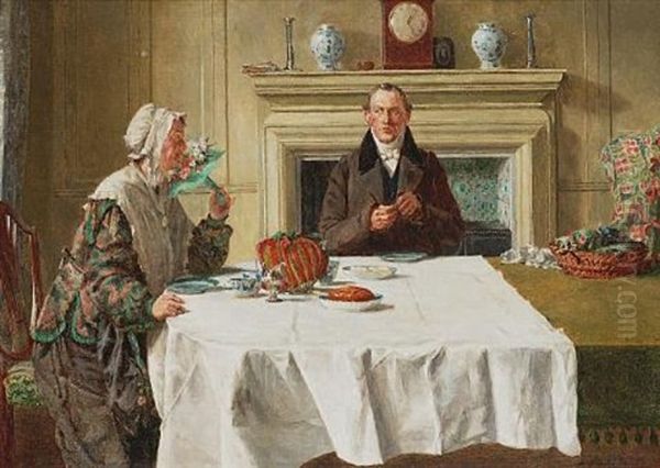 Her Birthday Oil Painting by Walter Dendy Sadler