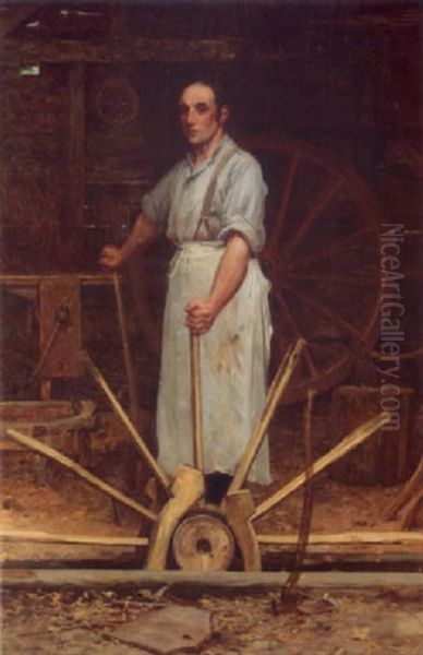 The Wheelwright Oil Painting by Walter Dendy Sadler