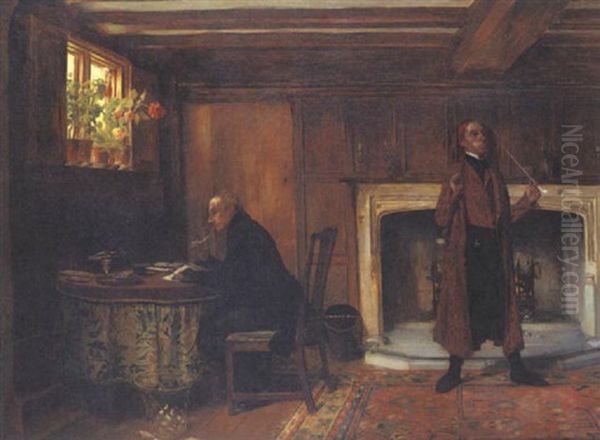 The Private Secretary Oil Painting by Walter Dendy Sadler