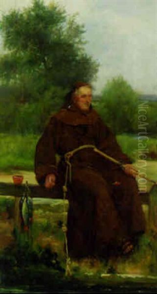 The Fishing Friar Oil Painting by Walter Dendy Sadler