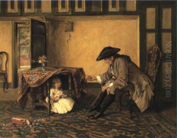 Temptation Oil Painting by Walter Dendy Sadler