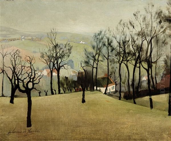 Landscape In Etikhove (ca. 1925) Oil Painting by Valerius De Saedeleer