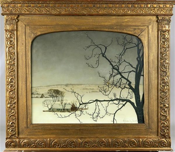 Paysage D'hiver Oil Painting by Valerius De Saedeleer