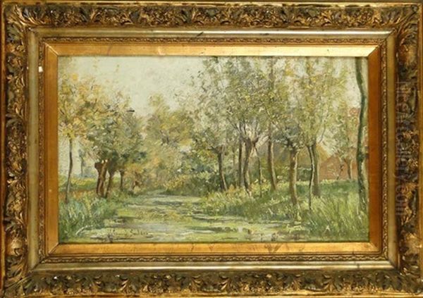 Cours D'eau Boise Oil Painting by Valerius De Saedeleer