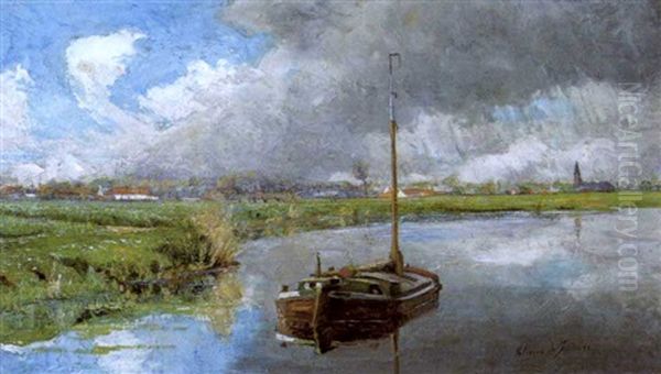 De Leie In De Omgeving Van Latem Oil Painting by Valerius De Saedeleer