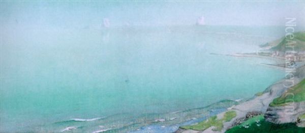 The Bay Of Hastings Oil Painting by Valerius De Saedeleer