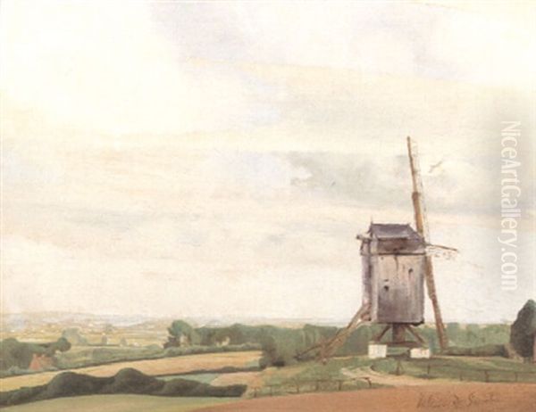 Molen Te Tieghem Oil Painting by Valerius De Saedeleer