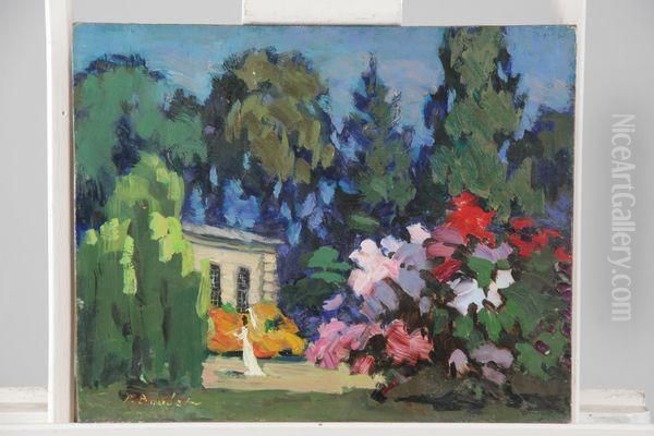 Elegante Au Jardin Oil Painting by Pierre Boudet