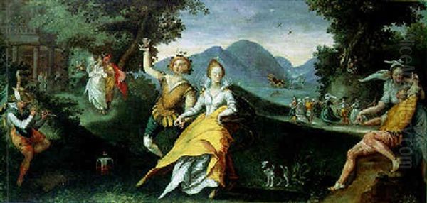 La Danse Des Vierges Folles Oil Painting by Jan Pietersz Saenredam