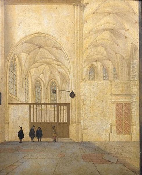 The North Transept And Choir Chapel Of The Sint Janskerk, Utrecht Oil Painting by Pieter Janz Saenredam