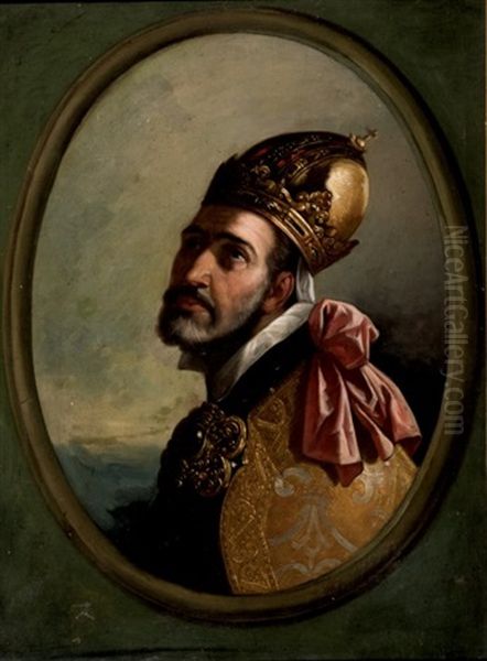 Carlos V. Emperador De La Fe Oil Painting by Pedro Saenz y Saenz