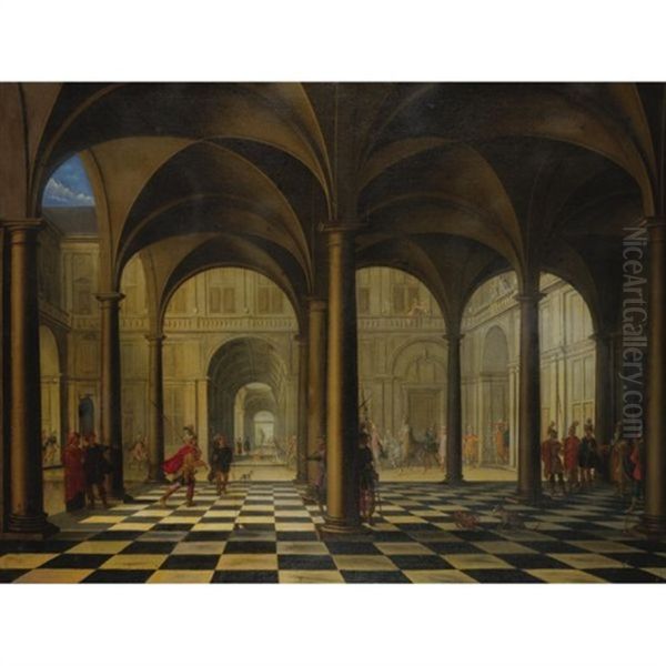 Interior Of A Cathedral Oil Painting by Jacob Ferdinand Saeys