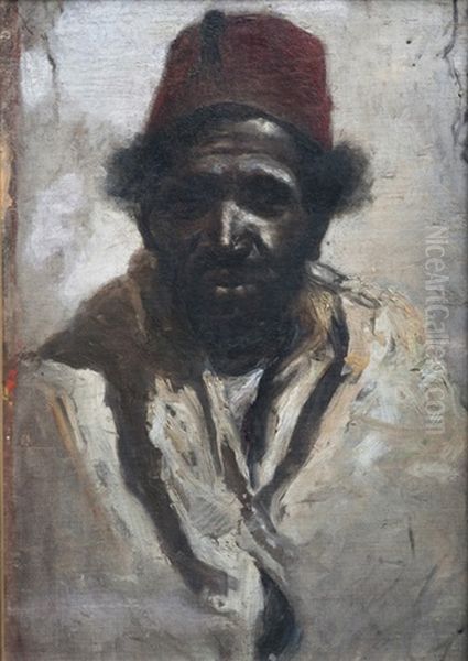 Cabeza De Moro Oil Painting by Carlos Federico Saez