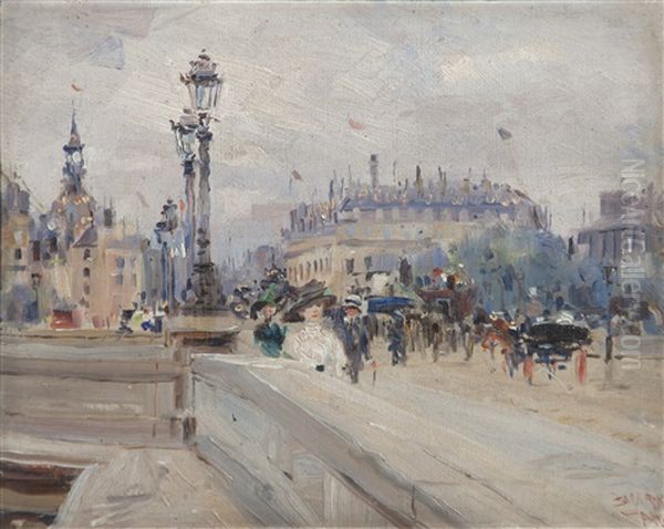 Pont Neuf Oil Painting by Jan Safarik