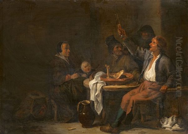 The Peasant Meal Oil Painting by Cornelis Saftleven