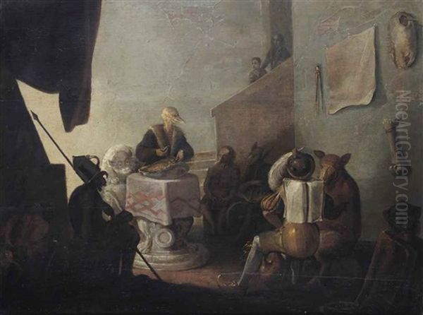 A Scene Of Witch Craft Scene With Fantastic Beasts Oil Painting by Cornelis Saftleven