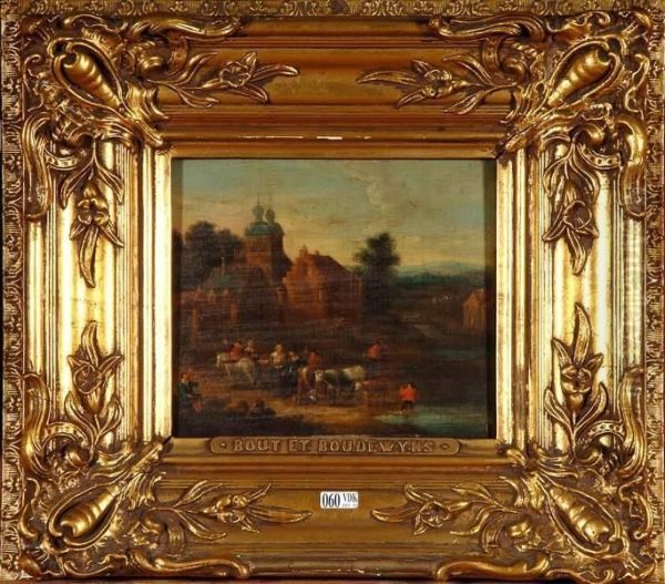 Paysage Anime Au Chateau Oil Painting by Adriaen Frans Boudewijns