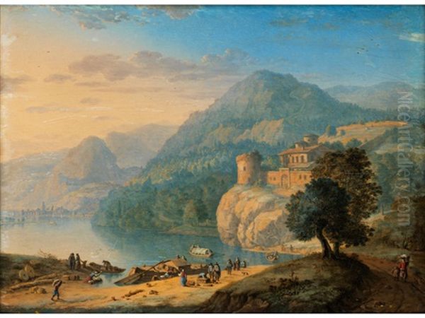 Bergige Landschaft Oil Painting by Herman Saftleven