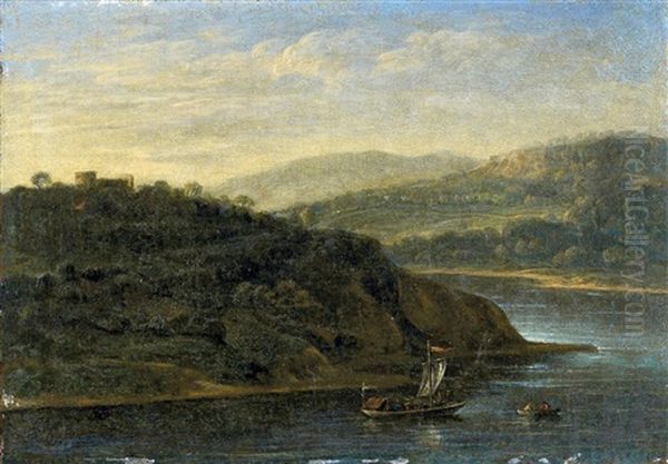 Flusslandschaft Oil Painting by Herman Saftleven