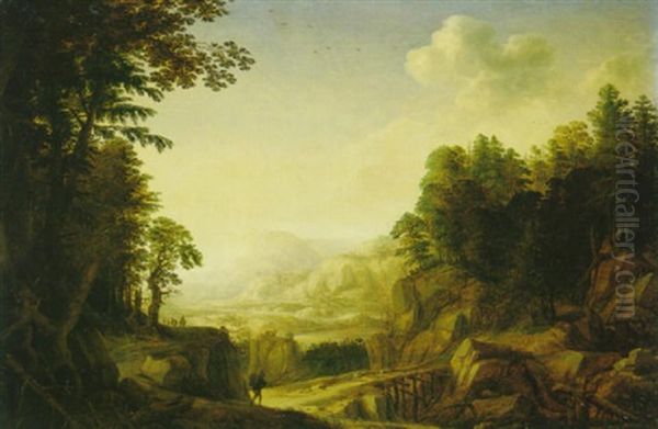 Flusslandschaft Oil Painting by Herman Saftleven