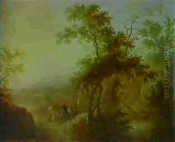 Sudliche Landschaft Mit Reitern Oil Painting by Herman Saftleven