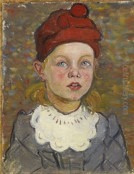 Vardens Dotter Oil Painting by Olof Sager-Nelson