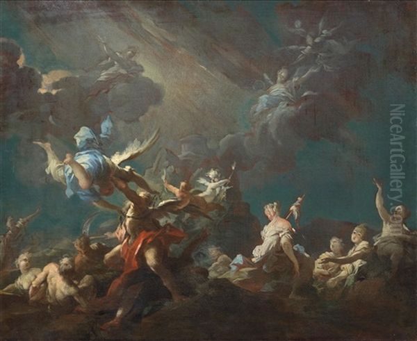 Allegory Of Time Oil Painting by Giovanni Camillo Sagrestani