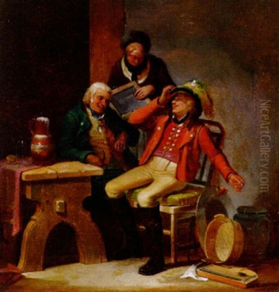 In Der Schanke Oil Painting by Gottfried Hermann Sagstatter