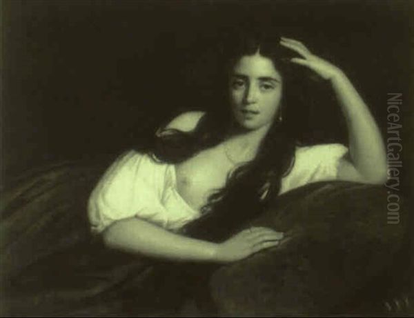 Young Beauty Oil Painting by Edouard Alexandre Sain