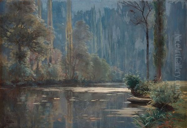 By The Water Oil Painting by Paul (Jean Marie) Sain