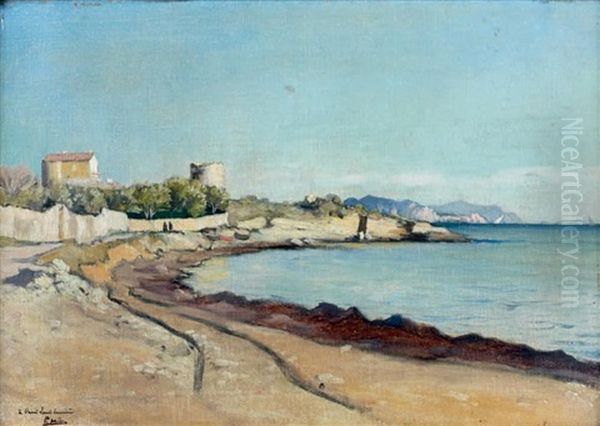 Plage De Bandol Oil Painting by Paul (Jean Marie) Sain