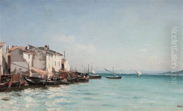 Les Martigues Oil Painting by Paul (Jean Marie) Sain