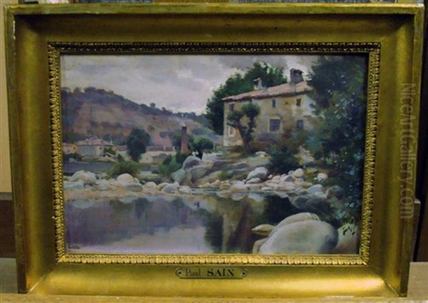 L'ancien Moulin (usine D'electricite) Oil Painting by Paul (Jean Marie) Sain